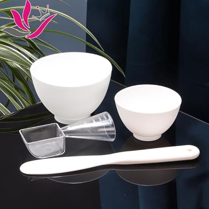 minkissy 6PCS WHITE DIY FACE MASK MIXING BOWL SILICONE FACIAL MUD BOWL COSMETIC BEAUTY TOOL FOR HOME SALON(THREE DIFFERENT SIZES) - Image 4